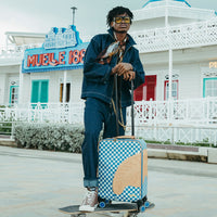 SPRAYGROUND® LUGGAGE LETTER CHECKERS SOFT CARRY-ON LUGGAGE