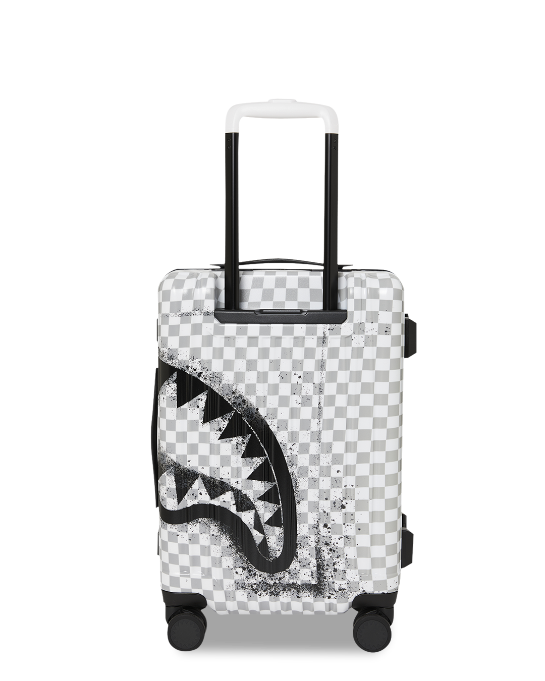 SPRAYGROUND® LUGGAGE BLACK STENCIL SHARK CARRY-ON LUGGAGE