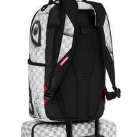 SPRAYGROUND® LUGGAGE BLACK STENCIL SHARK CARRY-ON LUGGAGE