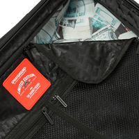 SPRAYGROUND® LUGGAGE CARGO PATCHES SHARKITECTURE CARRY-ON LUGGAGE BLACK WITH EXTRA STICKERS