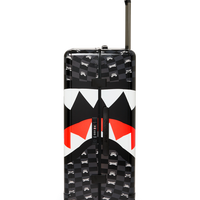 SPRAYGROUND® LUGGAGE GRAY PEEKING CHARACTER CHECK FULL-SIZE LUGGAGE