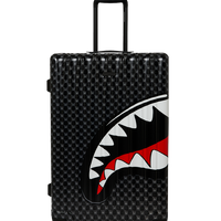 SPRAYGROUND® LUGGAGE SHARKS IN PARIS WTF BUBBLY BLACK CHECK FULL-SIZE LUGGAGE