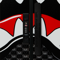 SPRAYGROUND® LUGGAGE SHARKS IN PARIS WTF BUBBLY BLACK CHECK FULL-SIZE LUGGAGE