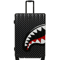 SPRAYGROUND® LUGGAGE SHARKS IN PARIS WTF BUBBLY BLACK CHECK FULL-SIZE LUGGAGE