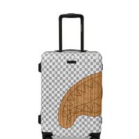 SPRAYGROUND® LUGGAGE EMBOSSED CREAM CHECK CARRY-ON LUGGAGE