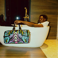 SPRAYGROUND® DUFFLE A.I. PATH TO THE FUTURE III DUFFLE - SANDFLOWER COLLAB (GLOW IN THE DARK)