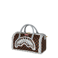 SPRAYGROUND® DUFFLE CREAM AND BROWN TEAR CHECK MINI DUFFLE