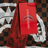 SPRAYGROUND® DUFFLE CREAM AND BROWN TEAR CHECK MINI DUFFLE