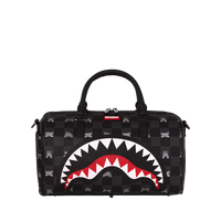 SPRAYGROUND® DUFFLE GRAY PEEKING CHARACTER CHECK MINI DUFFLE
