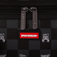 SPRAYGROUND® DUFFLE GRAY PEEKING CHARACTER CHECK MINI DUFFLE