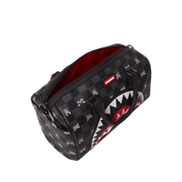 SPRAYGROUND® DUFFLE GRAY PEEKING CHARACTER CHECK MINI DUFFLE