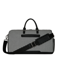 SPRAYGROUND® DUFFLE PORSCHE MIXED PEPITA SHARK COLLAB LARGE DUFFLE - LIMITED EDITION