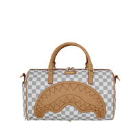 SPRAYGROUND® MINI DUFFLE EMBOSSED CREAM CHECK MINI DUFFLE