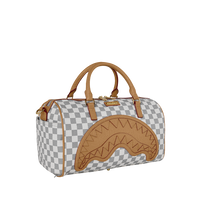 SPRAYGROUND® MINI DUFFLE EMBOSSED CREAM CHECK MINI DUFFLE