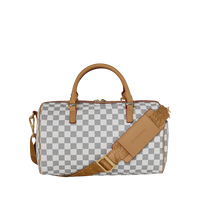 SPRAYGROUND® MINI DUFFLE EMBOSSED CREAM CHECK MINI DUFFLE
