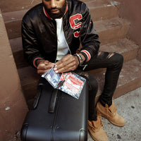 SPRAYGROUND® LUGGAGE CARGO PATCHES SHARKITECTURE FULL-SIZE LUGGAGE