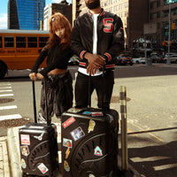 SPRAYGROUND® LUGGAGE CARGO PATCHES SHARKITECTURE FULL-SIZE LUGGAGE