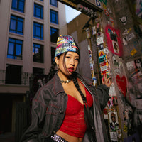 SPRAYGROUND® HAT SPLIT KNIT GRAFF BEANIE