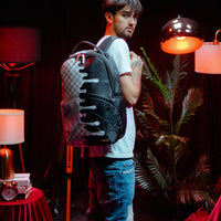 SPRAYGROUND® BACKPACK CREAM CHECK SIDE DRIP BACKPACK