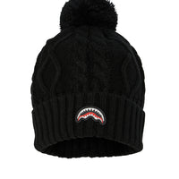 SPRAYGROUND® HAT BLACK KNIT PUFF BEANIE