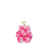 SPRAYGROUND® KEYCHAIN PINK FUR CHECK BEAR CUB KEYCHAIN