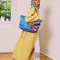 SPRAYGROUND® TOTE LFW RED WHITE BLUE GRAFFITI TOTE