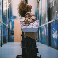 SPRAYGROUND® TOTE LFW SKETCHED BLACK AND WHITE TOTE