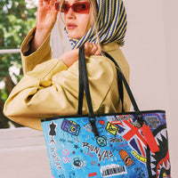 SPRAYGROUND® TOTE LFW RED WHITE BLUE GRAFFITI TOTE