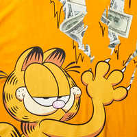 SPRAYGROUND® APPAREL GARFIELD CAT STRATCH GRAPHIC T-SHIRT (ORANGE)