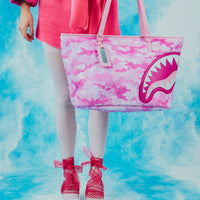 SPRAYGROUND® TOTE PINK CAMO FAUX FUR TOTE