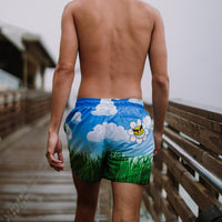 SPRAYGROUND® SWIM CRAZY DAISIES SWIM SHORTS