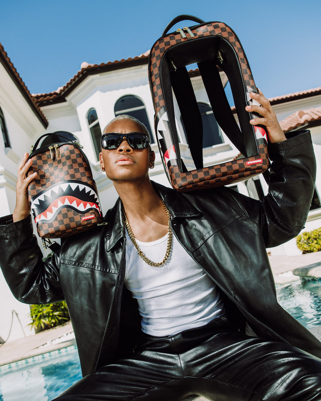 SPRAYGROUND® BACKPACK SHARKS IN A HOLE IN PARIS DLXSV BACKPACK