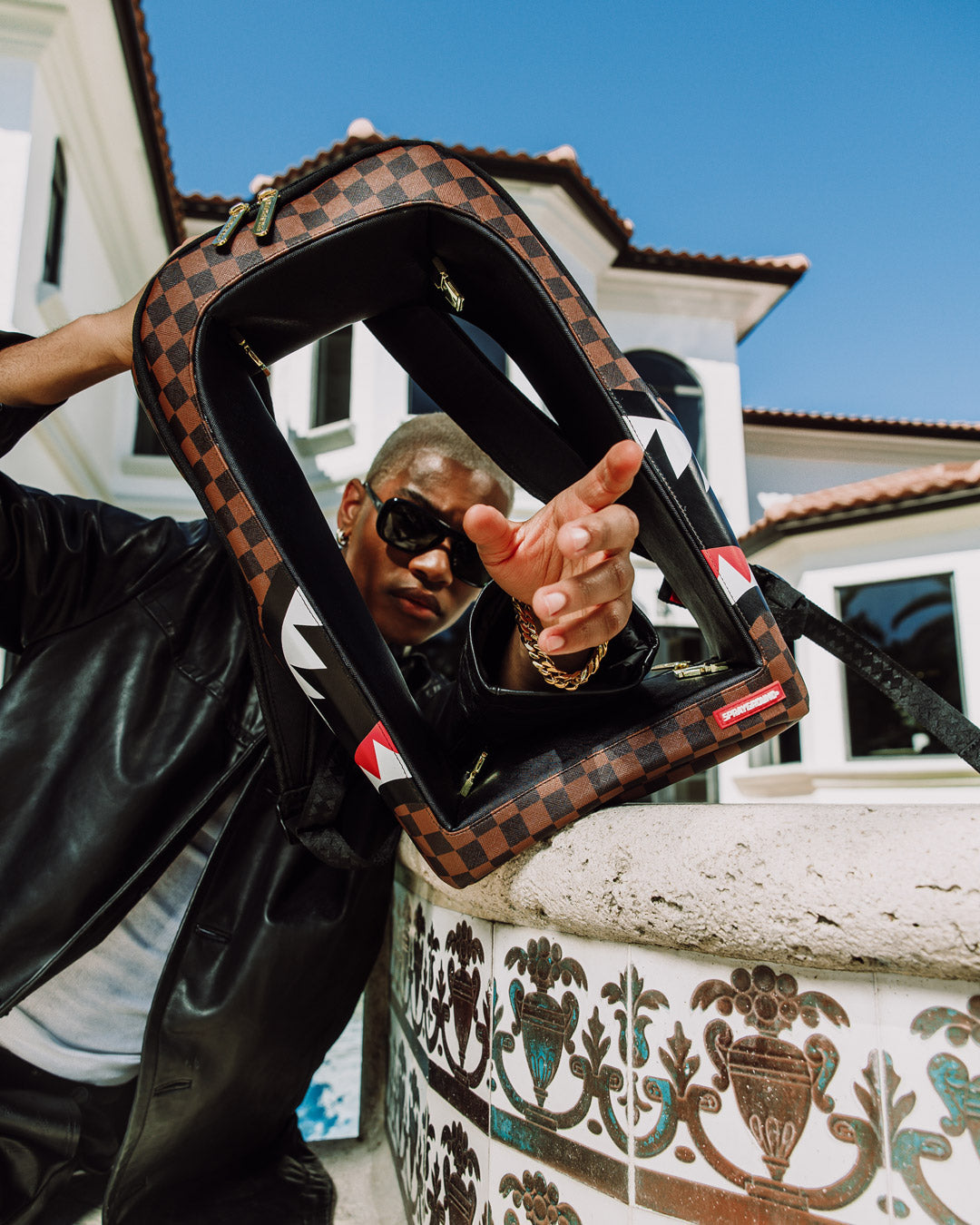 SPRAYGROUND® BACKPACK SHARKS IN A HOLE IN PARIS DLXSV BACKPACK