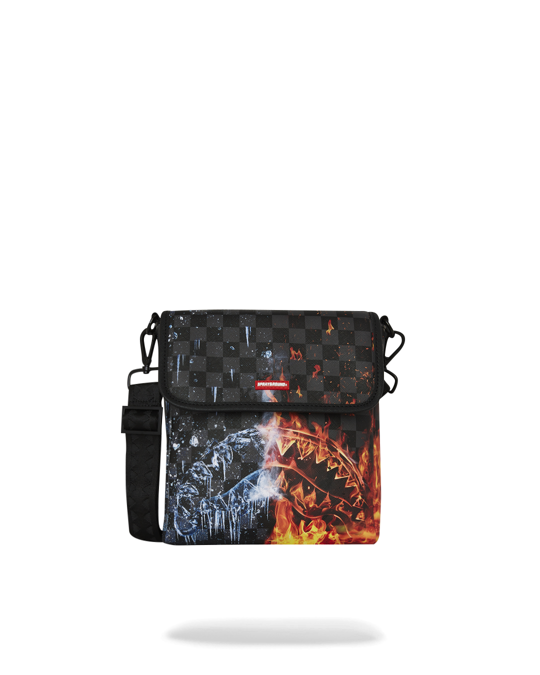 SPRAYGROUND® SLING FIRE & ICE SHARK MESSENGER SLING