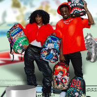 SPRAYGROUND® BACKPACK MONOPOLY MAN SPRAYED BOARD DLXR BACKPACK