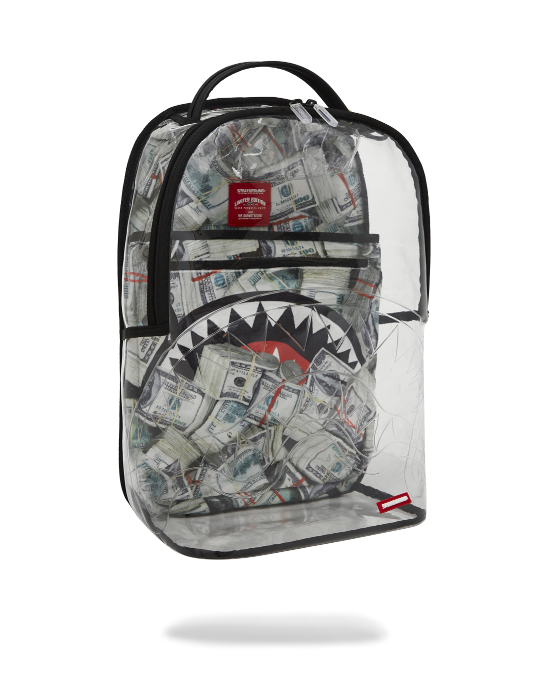 SPRAYGROUND® BACKPACK MONEY PILE DLXS CLEAR BACKPACK