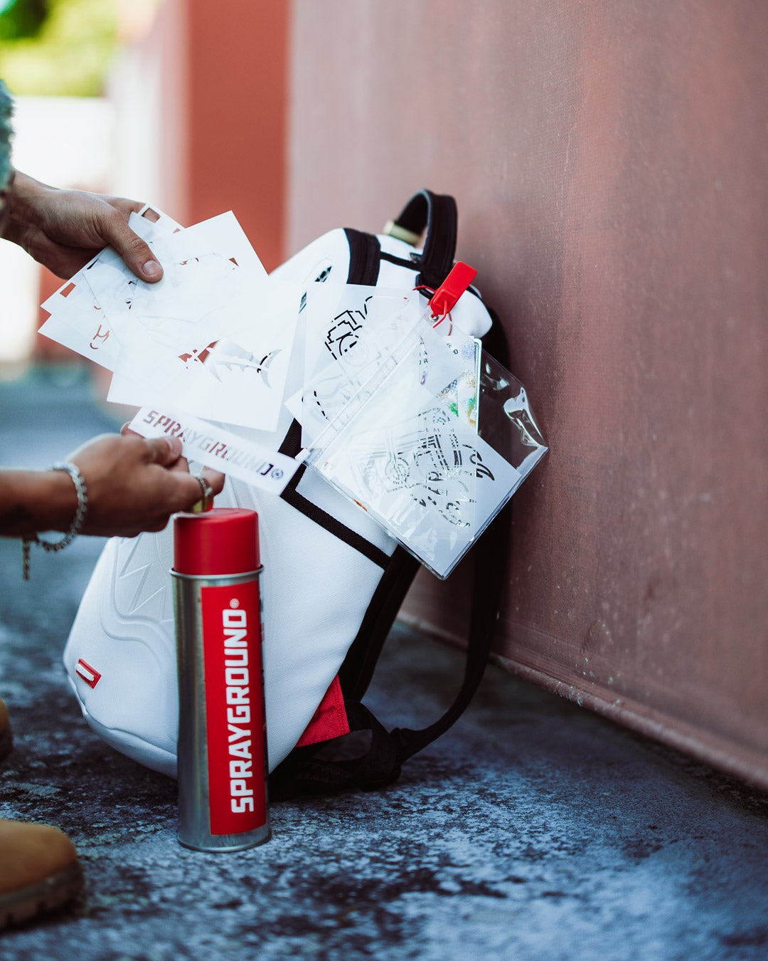 SPRAYGROUND® BACKPACK GRAFFITI ARTIST - DESIGN YOUR OWN BACKPACK - 9 STENCILS INCLUDED