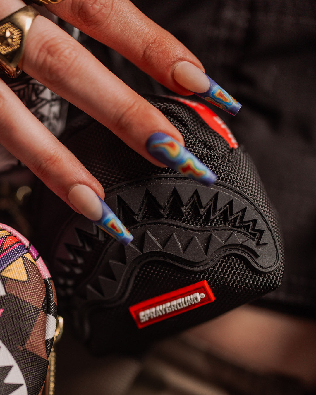 SPRAYGROUND® KEYCHAIN PRINTED ZIPPER SHARK KEYCHAIN