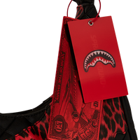 SPRAYGROUND® HANDBAG RED LEOPARD PUFFER VICE SHOULDER BAG
