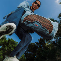 SPRAYGROUND® DUFFLE DENIM SHARK DUFFLE