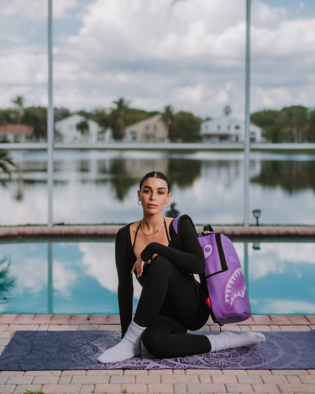 SPRAYGROUND® BACKPACK SHARK CENTRAL PURPLE VENOM BACKPACK