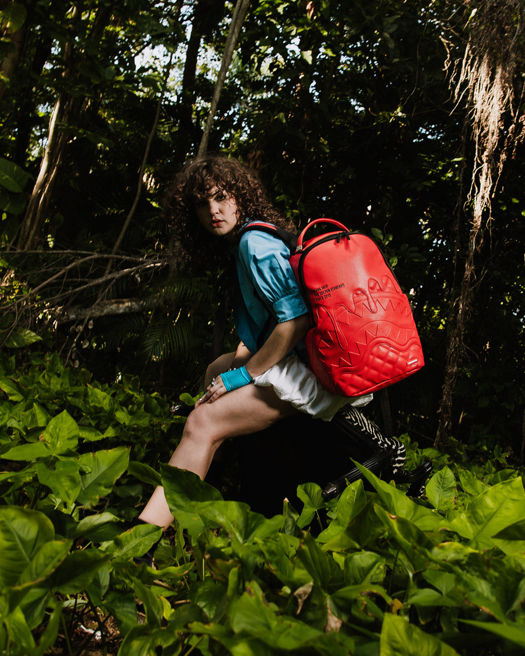 SPRAYGROUND® BACKPACK SHARK CENTRAL RED SHARK DRIP DLXSV BACKPACK