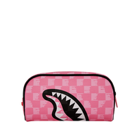 SPRAYGROUND® POUCH PINK AND BLACK DRIP CHECK POUCH