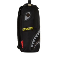 SPRAYGROUND® BACKPACK SHARK CENTRAL YELLOW TAPE DLX SATIN BACKPACK