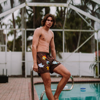 SPRAYGROUND® SWIM PARIS PATCH SWIM SHORTS