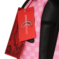 SPRAYGROUND® BACKPACK PINK AND BLACK DRIP CHECK DLXSV BACKPACK
