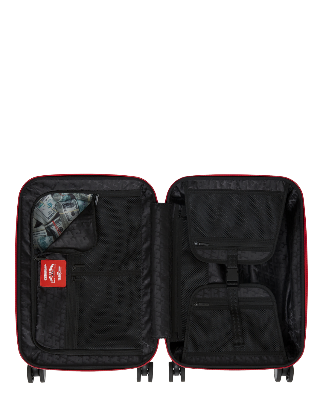 SPRAYGROUND® LUGGAGE PRINTED ZIPPER SHARK CARRY-ON LUGGAGE