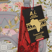 SPRAYGROUND® DUFFLE A.I. AFRICAN INTELLIGENCE ELEGANT ENERGY MINI DUFFLE - SANDFLOWER COLLAB