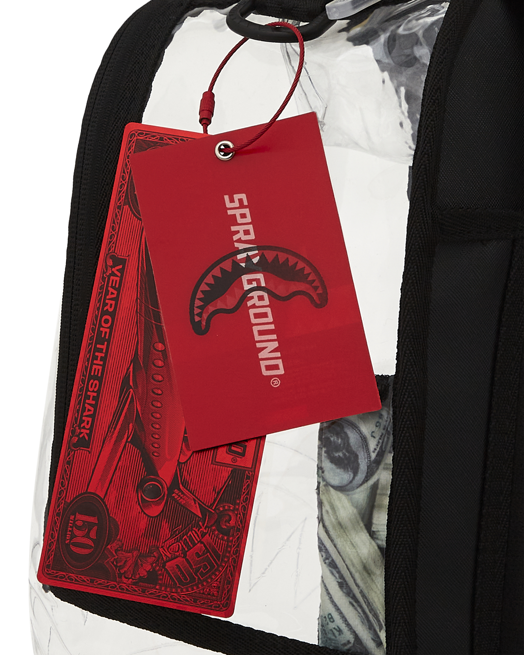 SPRAYGROUND® BACKPACK MONEY PILE DLXS CLEAR BACKPACK