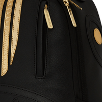 SPRAYGROUND® BACKPACK GOLD AND BLACK RACING STRIPES BACKPACK